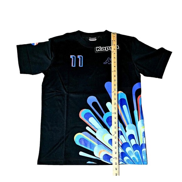 JUVENTUS #11 KAPPA PRO SOCCER TSHIRT Sz L VTG BLACK PEPSI SPONSOR BRAND NEW TAGS - Picture 5 of 10